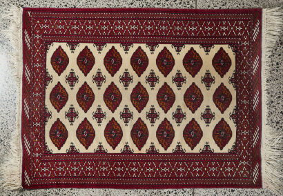 A Hand Knotted Turkaman Rug