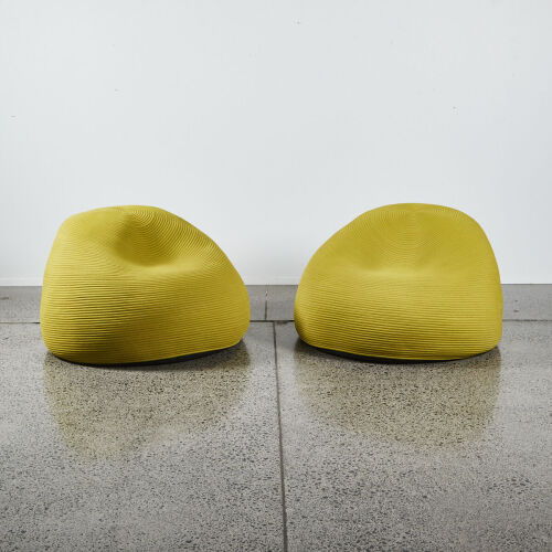 A Pair Of Paola Lenti Shell Poufs