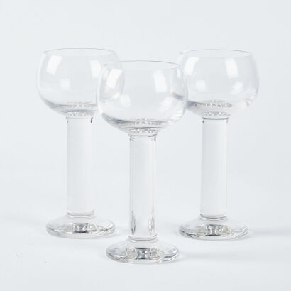 A Trio Of Column Sherry Glasses