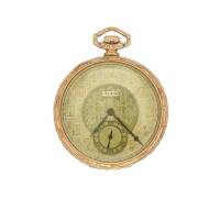 An American Stylish Elgin Gold Open Face Pocket Watch