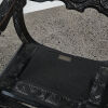 A Pair Of 19th Century Ebonised Chip Carved Spanish Chairs Ex Masonic Lodge - 3