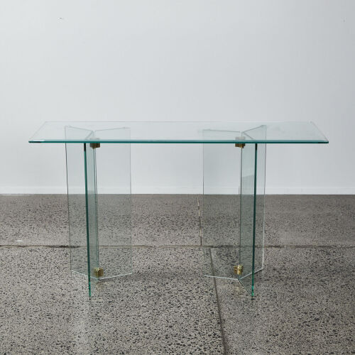 A Pace Collection Glass Console