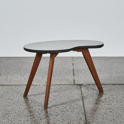 A Classic Kidney Shaped Mid Century Formica Coffee Table