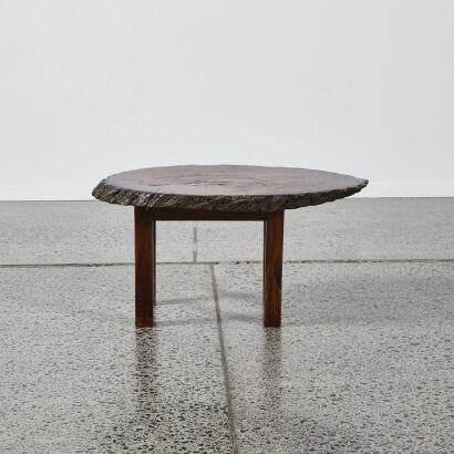 A Rustic Slab Occasional Table