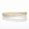 14ct Yellow / White Gold, 4.50ct Oval Diamond Bangle