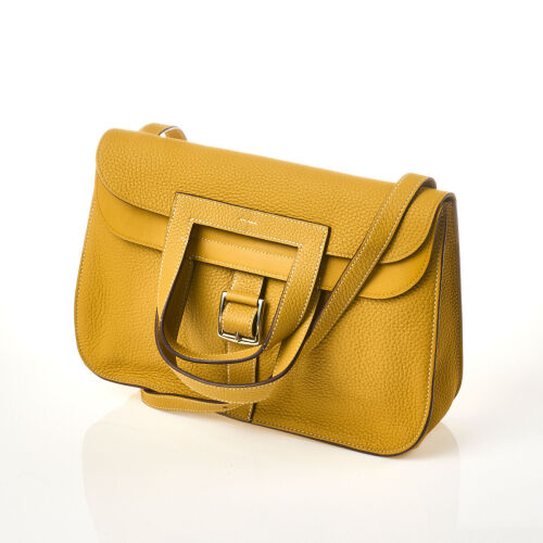 Hermès Jaune Ambre Clemence Halzan Bag