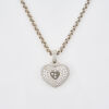 18ct White Gold, 40cm Chopard Happy Diamonds Heart Pendant Necklace