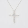 Harry Winston, Platinum, Symbols Large 3.01ct Diamond Madonna Cross Pendant and Necklet Set