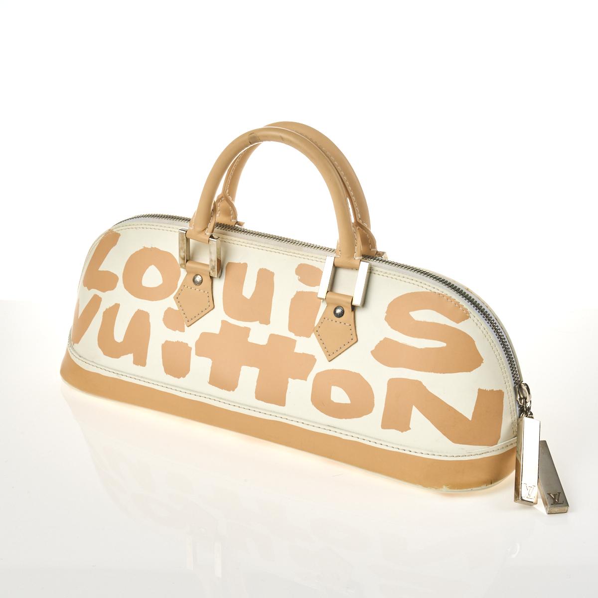 Louis Vuitton Louis Vuitton Alma Horizontal Graffiti Beige & White