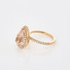 18ct Rose Gold, Modern, 3.56ct Morganite and .52ct Diamond Ring - 2