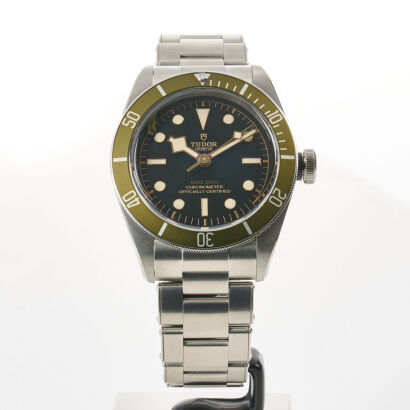 Stainless Steel, 41mm Tudor Black Bay Harrods Exclusive Special Edition Green Bezel Automatic Wristwatch