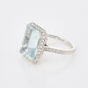 18ct White Gold, 6.50ct Aquamarine and .66ct Diamond Halo Ring - 2