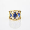 An 18ct Yellow Gold, Modern 10.73ct Sapphire and 1.53ct Diamond Dress Ring