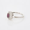 18ct White Gold, 1.28ct Oval Ruby and .43ct Diamond Ring - 2