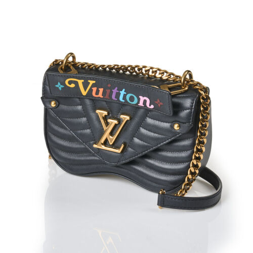 Louis Vuitton Black Quilted Leather New Wave Chain Bag