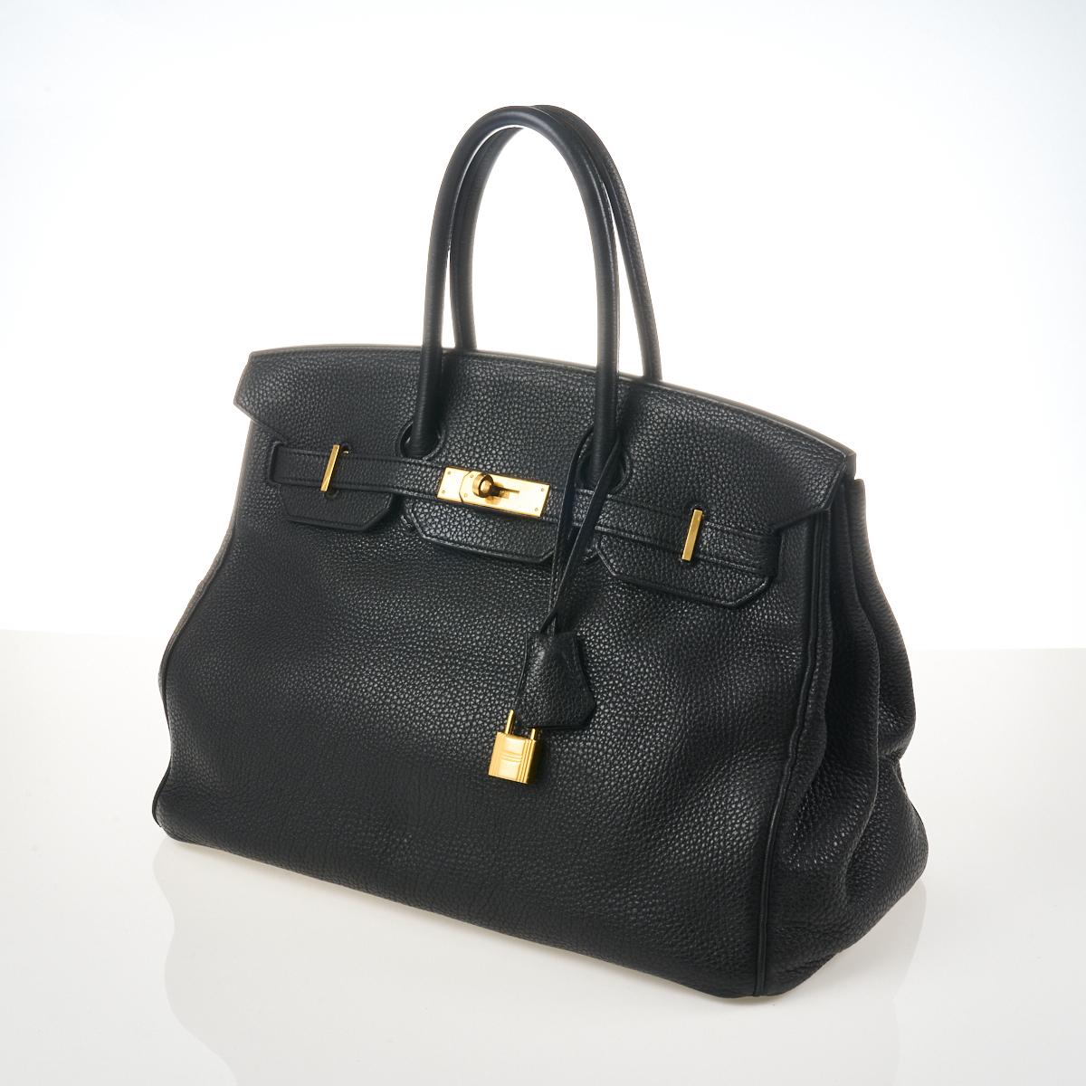 HERMES PARIS, Handbag model BIRKIN 35 cm in black Togo leather - Auctions  Luxembourg
