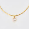 18ct Yellow Gold / Platinum, 1.02ct Diamond Pendant and Chain