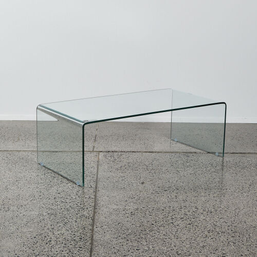 A Glass Waterfall Coffee Table