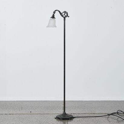 A Cast Bronze Floor Lamp