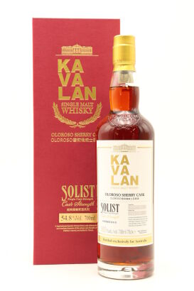 (1) Kavalan Solist Oloroso Sherry Cask Taiwanese Single Malt Whisky, 54.8% ABV (GB)