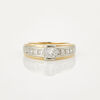 18ct Yellow/White Gold, 1.00ct Princess Cut Diamond Ring