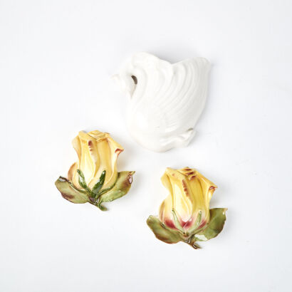 Three Titian Ceramic Wall Vases
