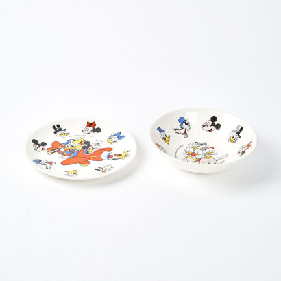 A Disney Crown Lynn Plate and Bowl Set