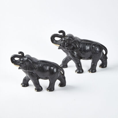 A Pair Of Sylvac Ceramic Elephants No 770 And 771