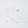 A Set Of Four Lalique Angel Champagne Glasses