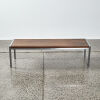 A Vintage Sixties Steel And Rosewood Coffee Table