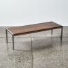 A Vintage Sixties Steel And Rosewood Coffee Table - 2