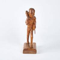 A Large Folk Art Carved Marked Alexander Alexis Walker Andrew In Renara