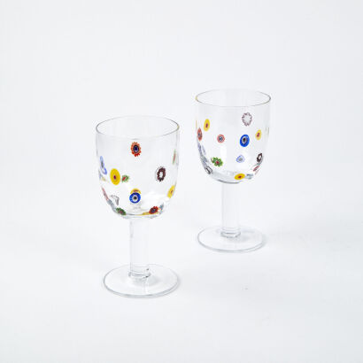 A Pair Ofmurano Millefiori Glasses