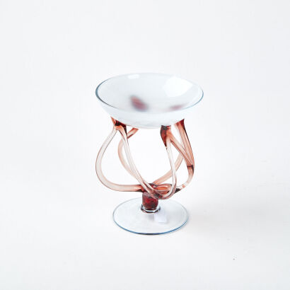 An Art Glass Candle Holder