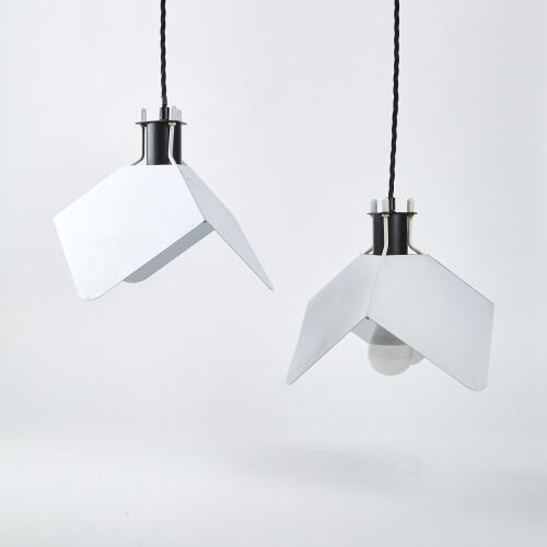 A Pair Of Joe Colombo Triedo Pendant Lights