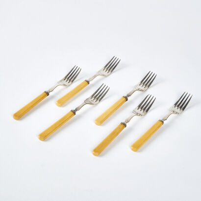 A Set Of Six Bone Handle Forks