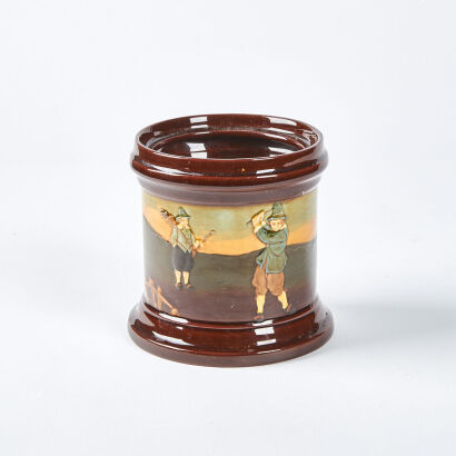 An Antique Golfing Jar By Royal Doulton England