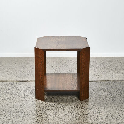 An Art Deco Oak Side Table