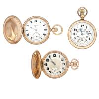 Three American Gold Plated Pocket Watches, C.1900 - 1920