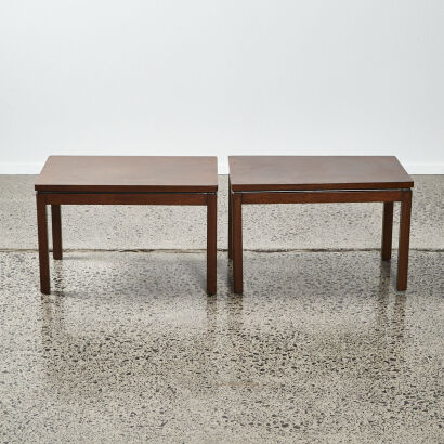 A Pair of Retro Mahogany Side Tables