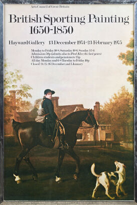 An Original British Sporting Paintings Exhibition Poster c.1975