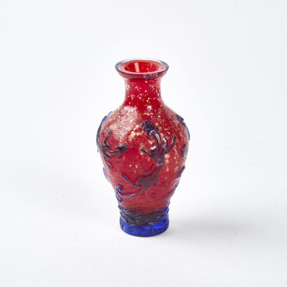 A Vintage Peking Glass Vase