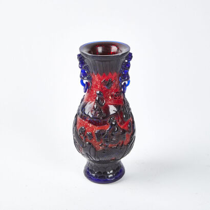 A Vintage Peking Glass Vase