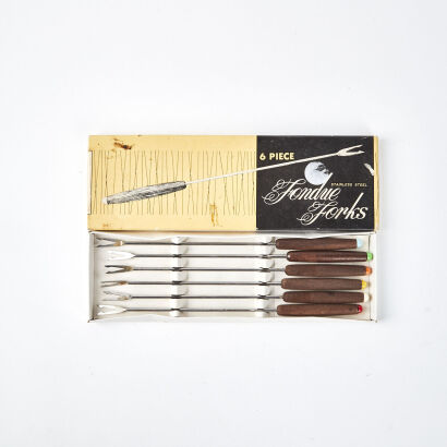 A Boxed Set Of Mid Century Fondue Forks