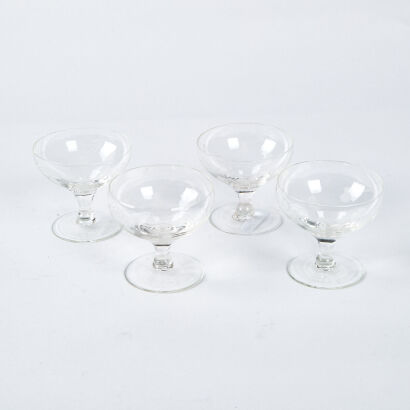 A Set Of Four Vintage Champagne Coupes