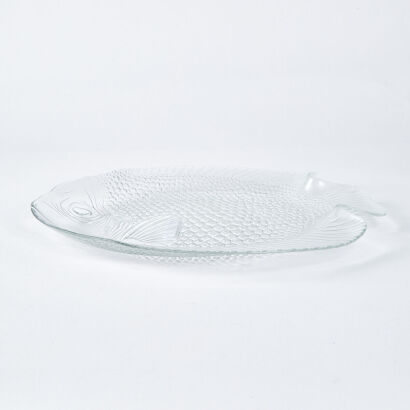 A Large Glass Fish Platter