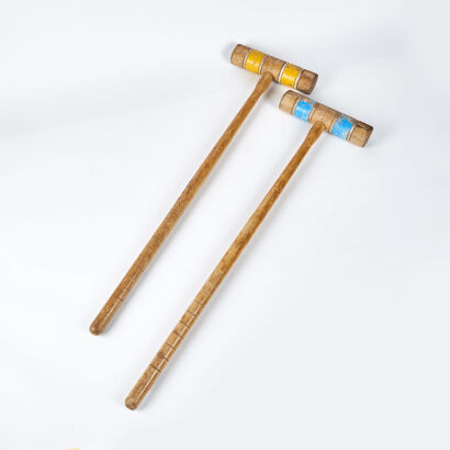 A Pair Of Vintage Croquet Mallets