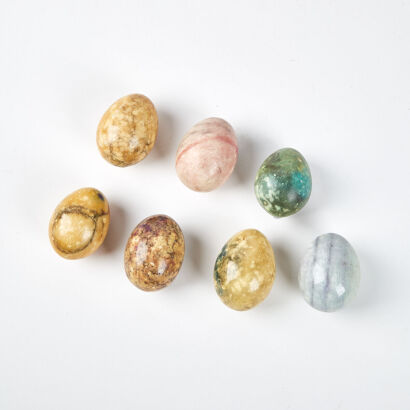 A Selection Of Seven Marble Eggs