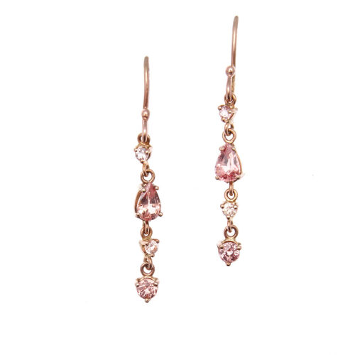 9ct Rose Gold Malayan Garnet Earrings