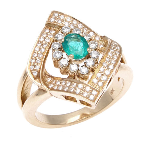 18ct Emerald and Diamond Ring